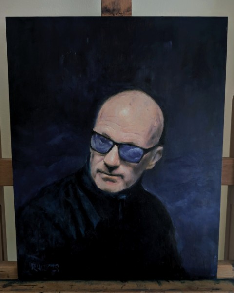 Portrait of Ari Huusela — oil on gessobord, 2026